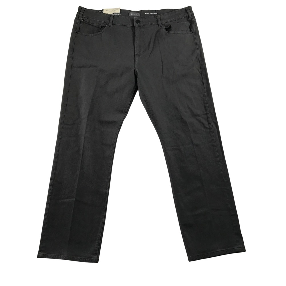 DL1961 Russell Slim Straight Jeans Mens 40x30 Charcoal Gray Stretch Denim